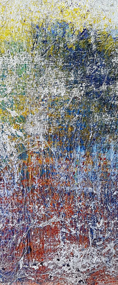 The tree of hope (n.290) - 90 x 100 x 2,50 cm - ready to hang - acrylic painting on stretched by Alessio Mazzarulli
