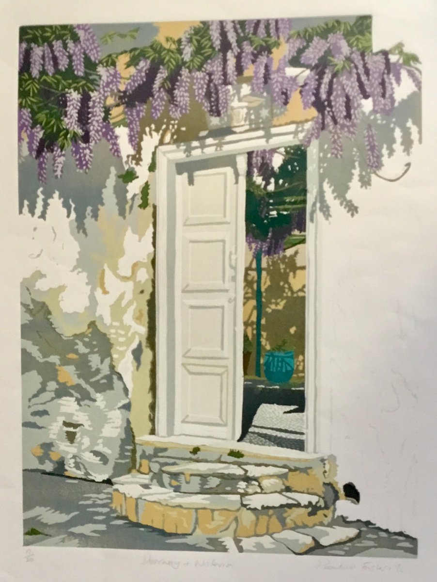 Doorway and Wisteria by Rosalind Forster