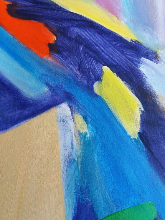 Le Soleil (The Sun) 43.3 H x29.1 W inches | Large &Colourful abstract |