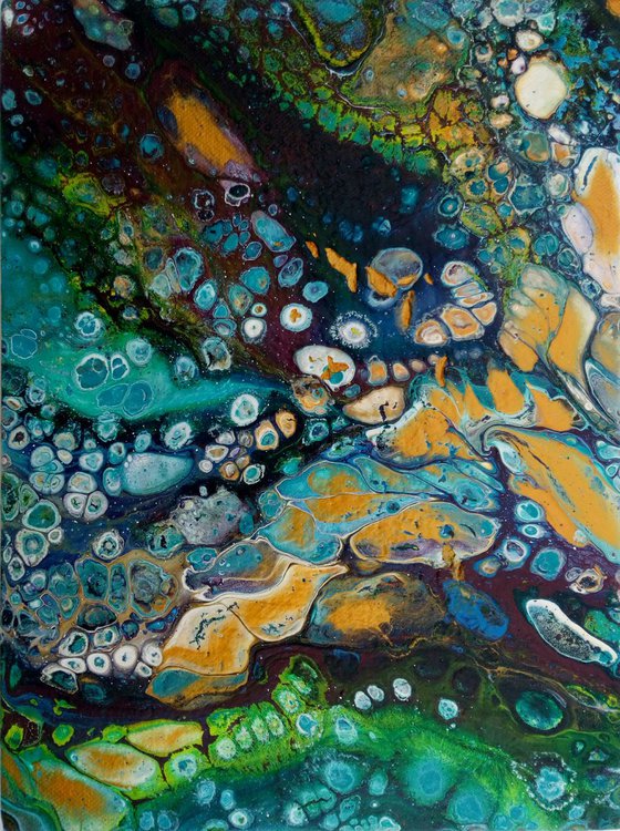 Into the deep, 25% Off , Set of 2 paintings, Ready to hang.