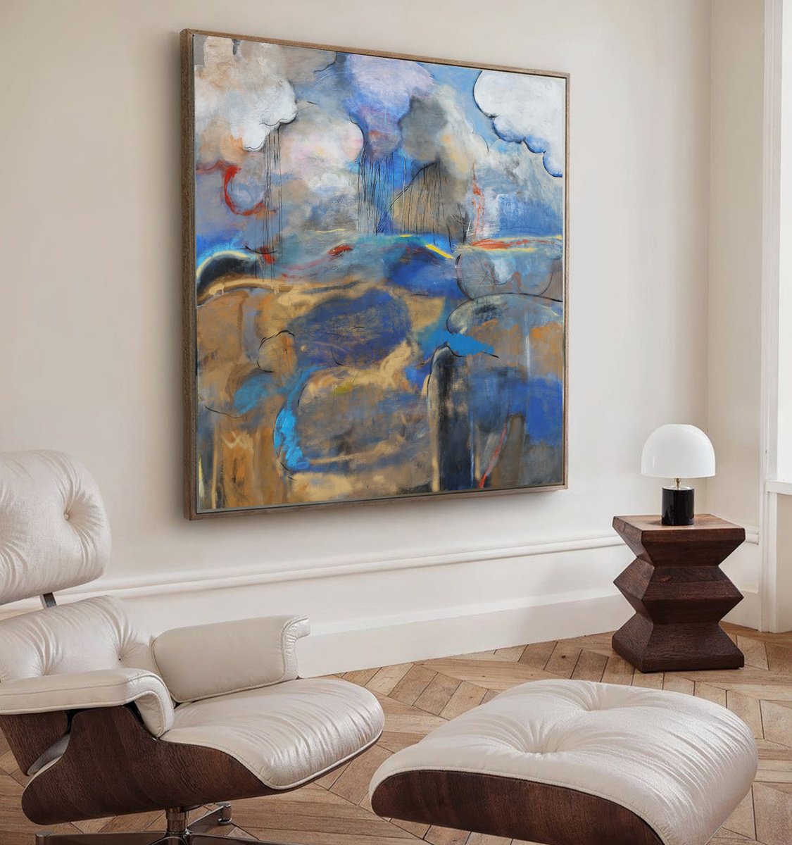 Landscape With Lake And Clouds By Artem Andreichuk, 49 X 49, Artwork For Sale On Artfinder