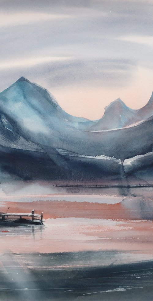 Mountain Lake. by Alla Vlaskina