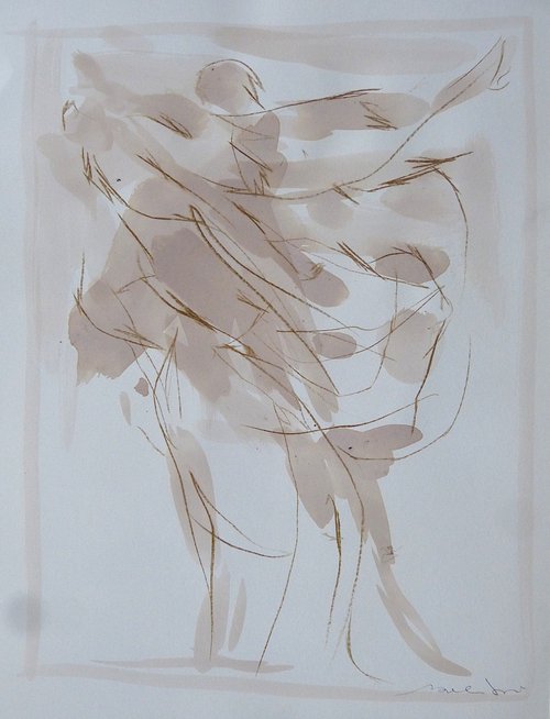 Blown by the wind 1, 24x32 cm by Frederic Belaubre