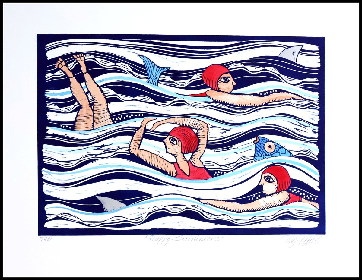 Happy Swimmers by Mariann Johansen-Ellis