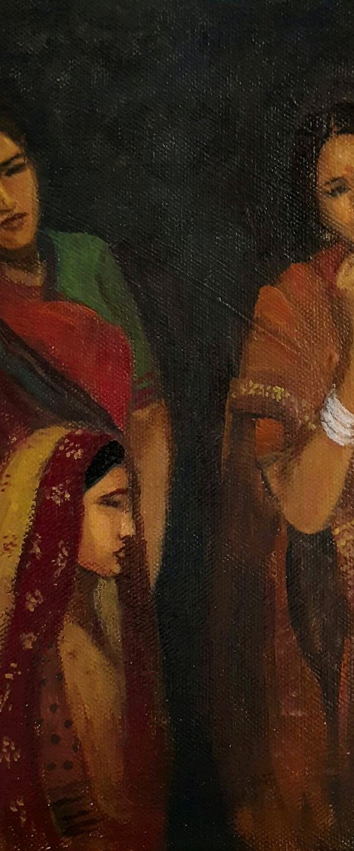 Three Rustic Women of India by Asha Shenoy