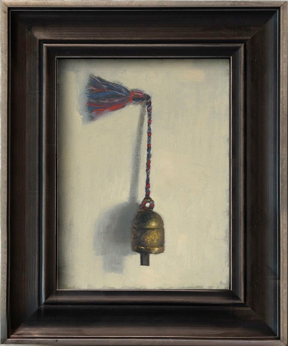 Still Life Oil Painting By Ayna Paisley, 9 X 11, The Bell That No One Heard, Original Artwork
