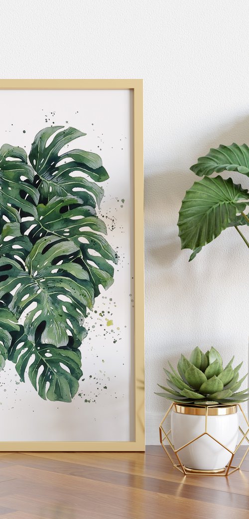 Monstera Deliciosa Leaves 4 by Ana Mogush