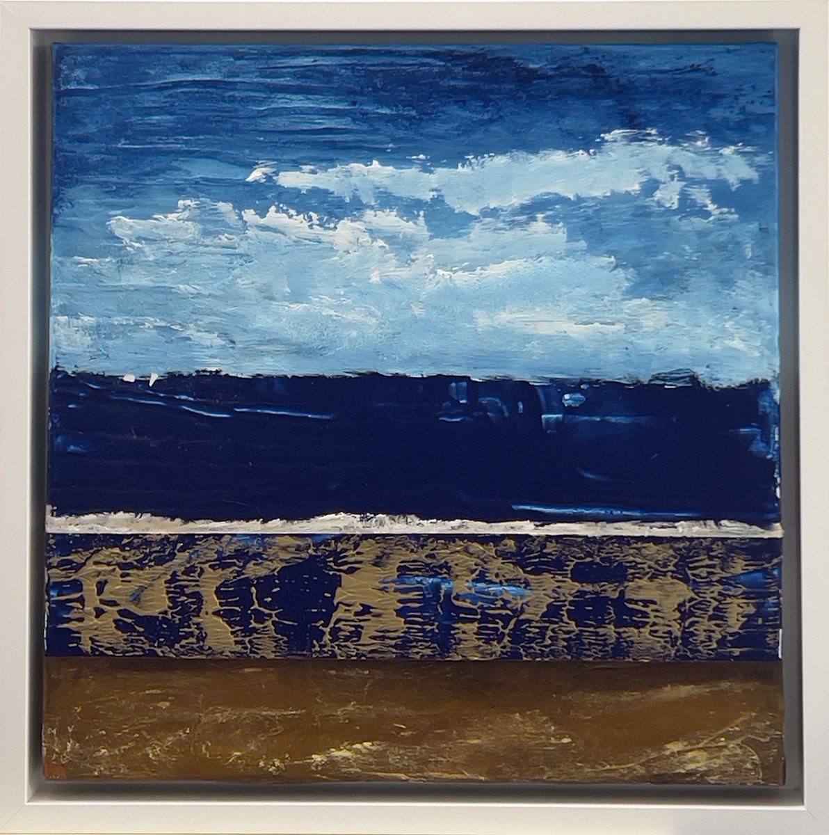 Abstract Landscape Acrylic Painting By Km Arts, 17 X 17", Dover, Original Artwork