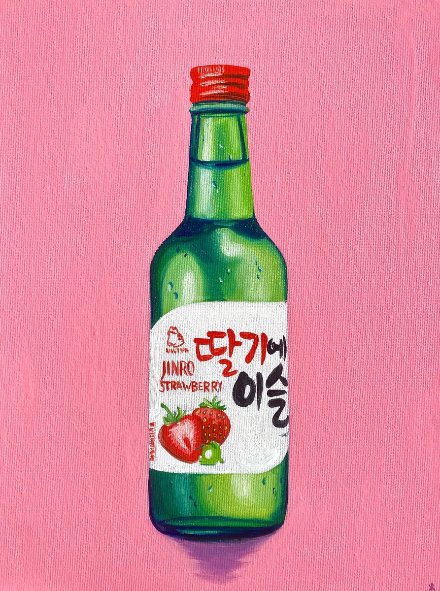Urban And Pop Oil Painting , Soju By Kate Revill, 9 X 12, Artwork For Sale On Artfinder