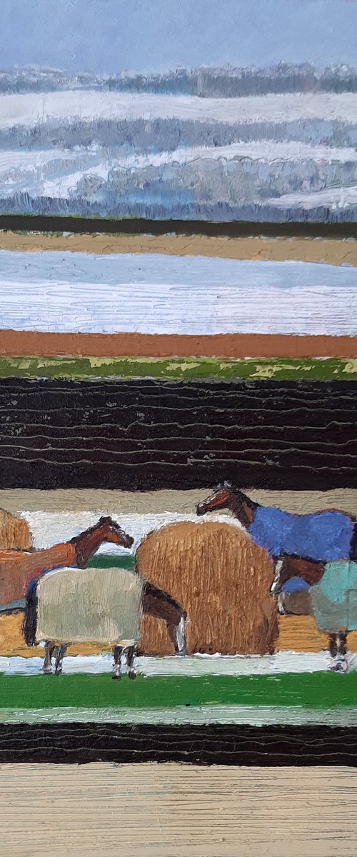 Horses in Blankets by Vadim Vaskovsky