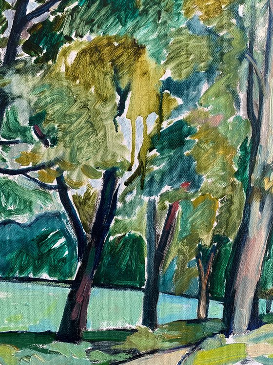 Alley with a Dead Tree