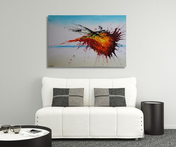 Right Into The Blaze (Spirits Of Skies 096080) (120 x 80 cm) XXL (48 x 32 inches)