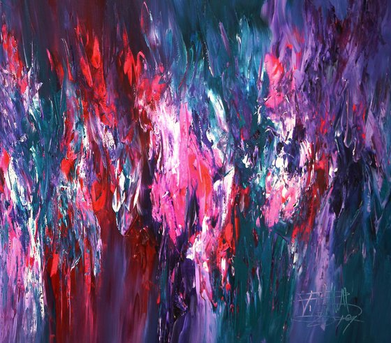 Magenta Turquoise Abstraction XXL 1