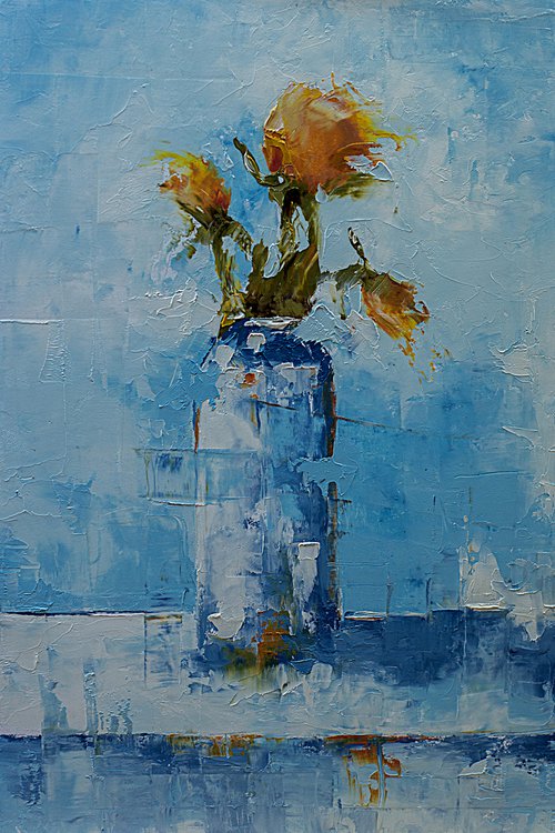 Still life painting. Flowers in vase by Marinko Šaric
