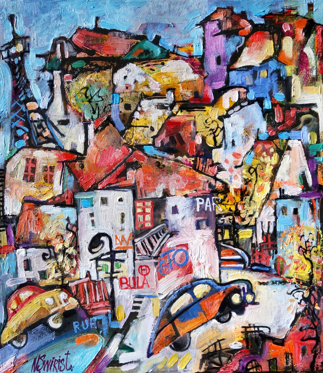 Autumn In The City. By Nikifor Swiristuhin, 14 X 16, Artwork For Sale On Artfinder