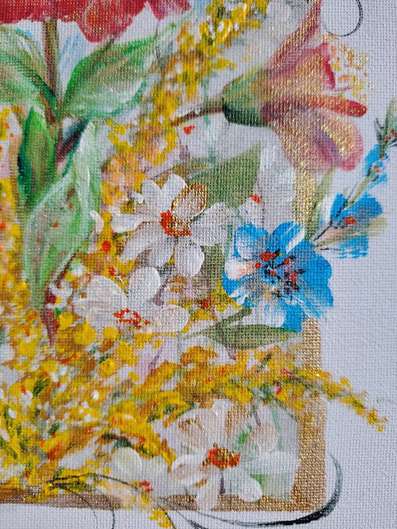 Diptych "Splashes of Sunny Summer". Original.