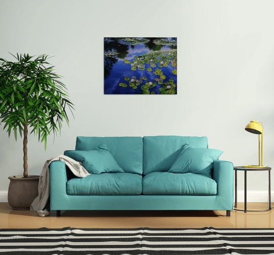 "Water lilies on the water"