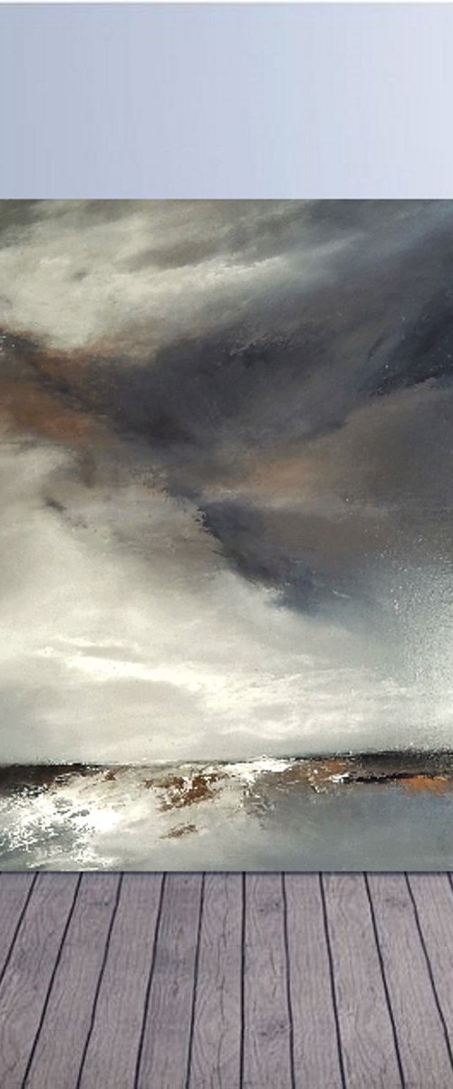 "Clouds presence" 24" x24" by Olena Topliss