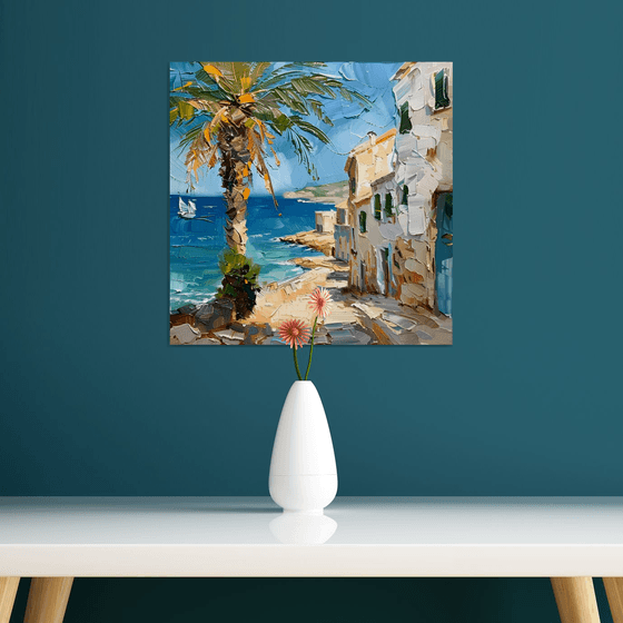 Palm Tree By The Sea