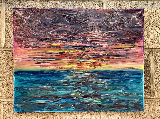 Another Sunset In Impasto Study