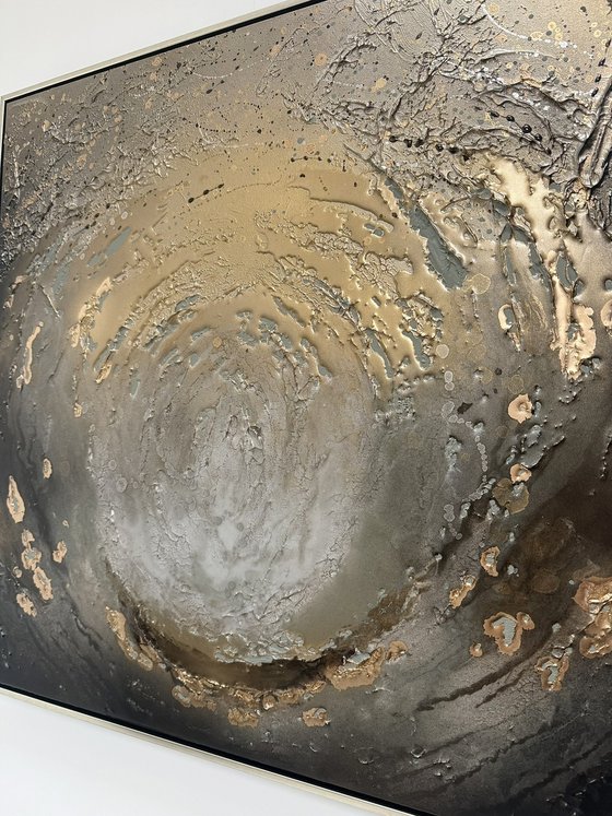 Gold And Green Abstract Painting – Gold Sage