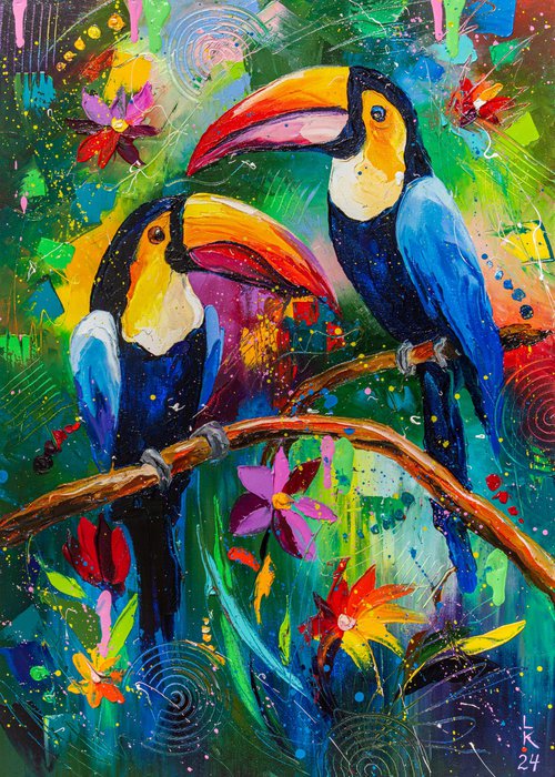 Happy toucans by Liubov Kuptsova