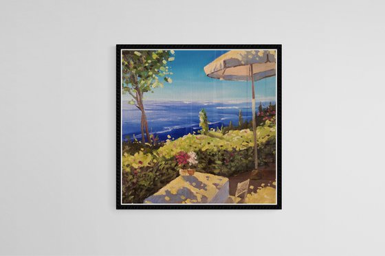 Summer Landscape Painting Coastline Landscape Art