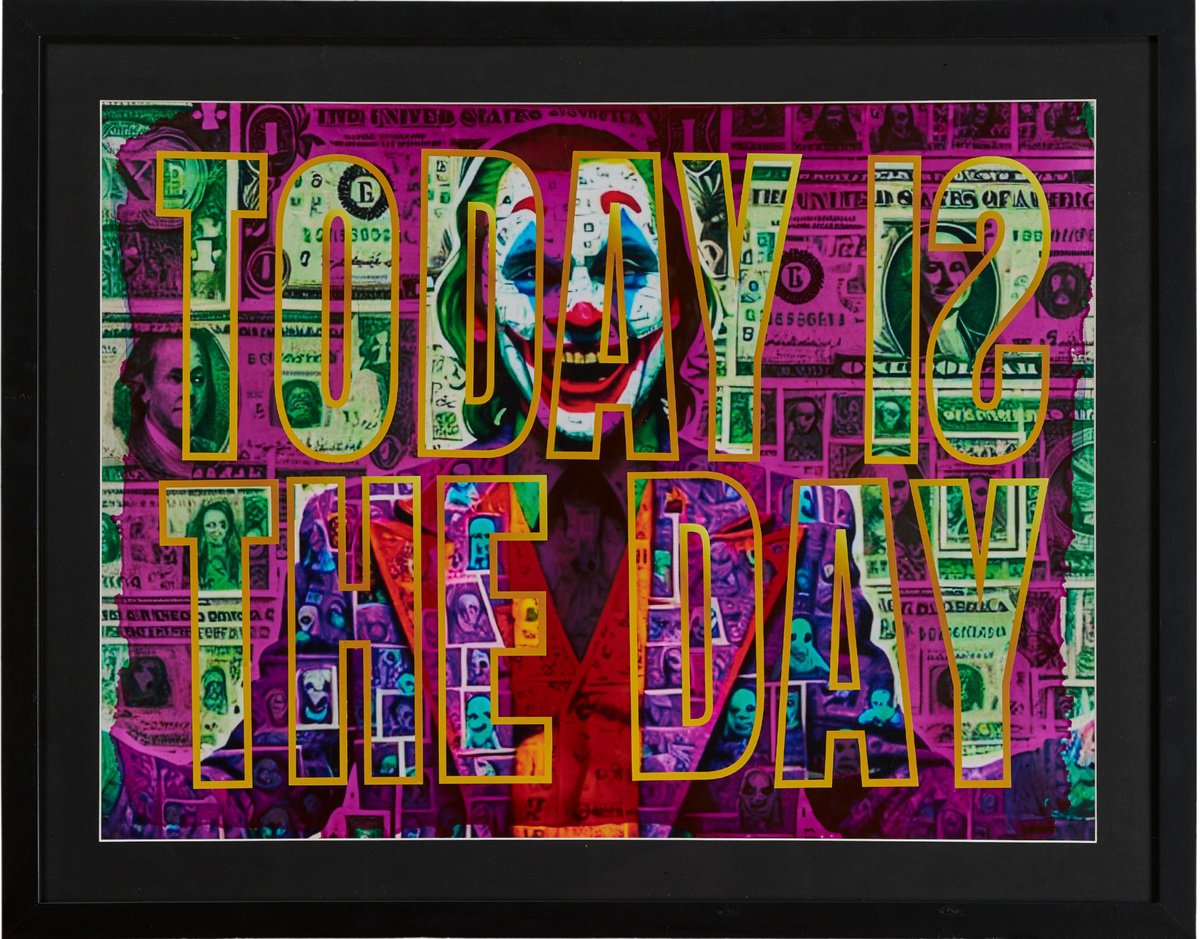 Portrait Painting By Xavi Castel, 39 X 31", Today Is The Day, Original Artwork