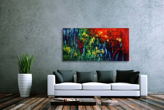 Delirium (180 x 90 cm) XXXL oil (72 x 36 inches)