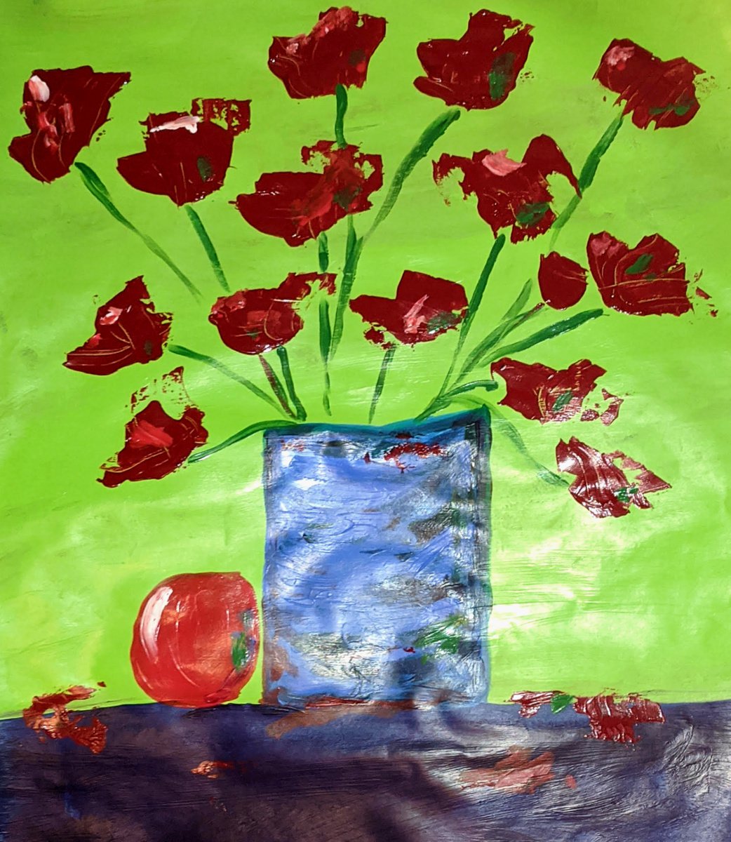 Poppies & Orange IV by Shelli Finch