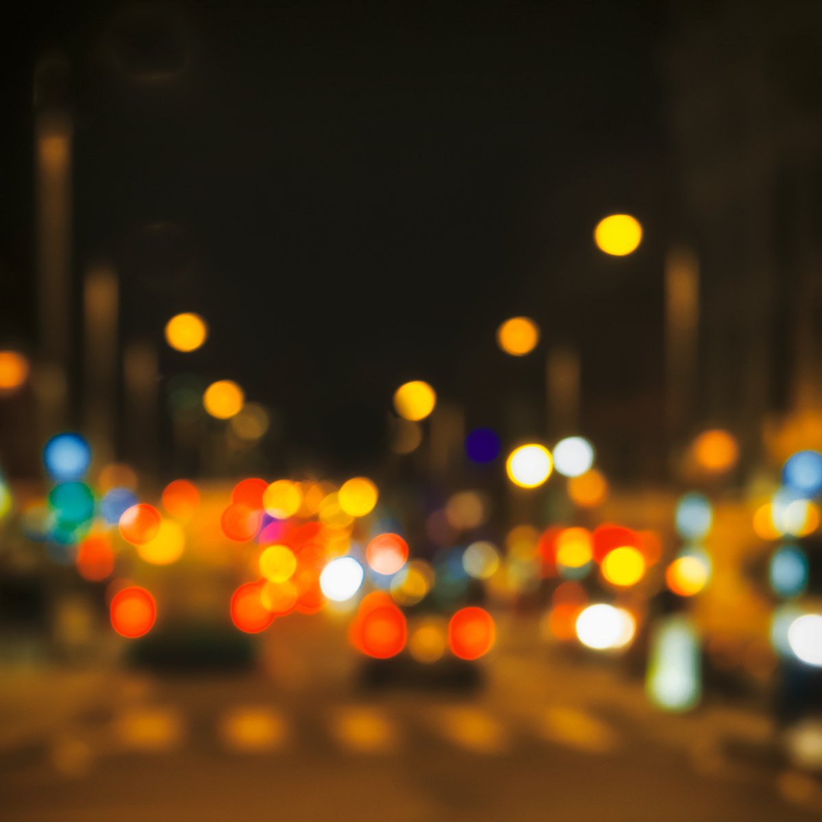 City Lights 2. Limited Edition Abstract Photograph Print #1/15. Nighttime abstract photog... by Graham Briggs