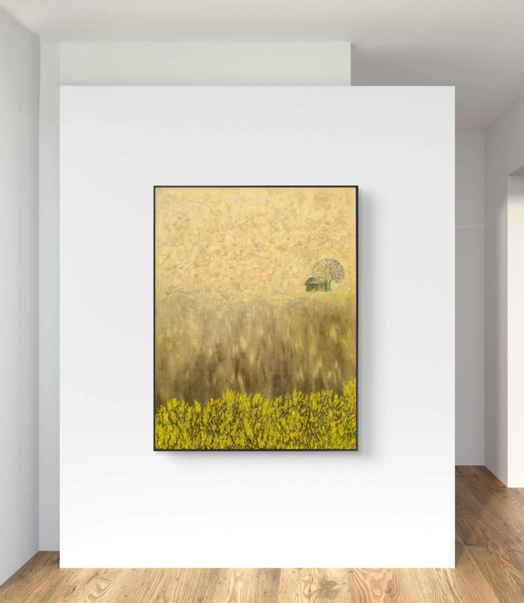 Expressive Landscape Oil Painting By Marian Gorin, 18 X 24", Ebbing Light, Original Artwork