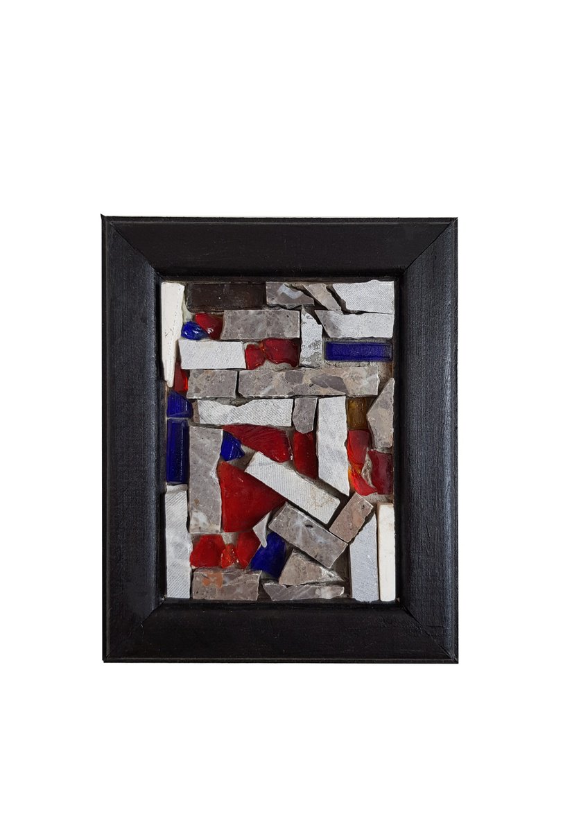 Abstract Relief By Ognyan Hristov, 6 X 8", "Fragment - M10", Original Artwork