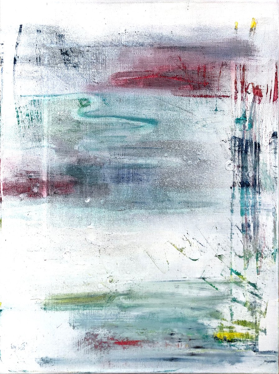30x40 cm - Abstract painting. Abstract art 80. Abstract expressionism Mist. by Makarova Abstract Art