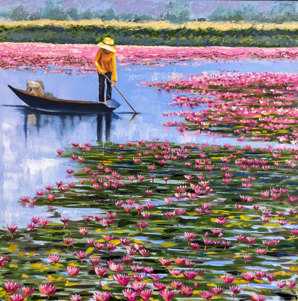 Water Lilies No.2 / Cambodian landscape by Daria Shalik