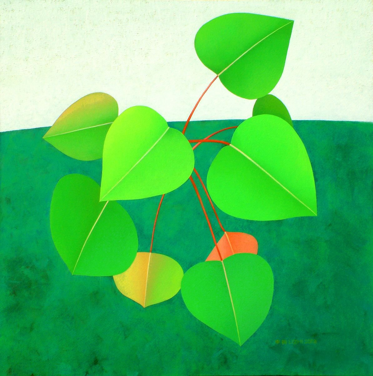 Abstract Oil Painting By Zhi Li, 31 X 31", Creative Work 19, Original Artwork