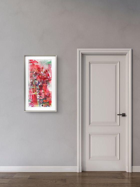 Abstract Landscape Red Poppies