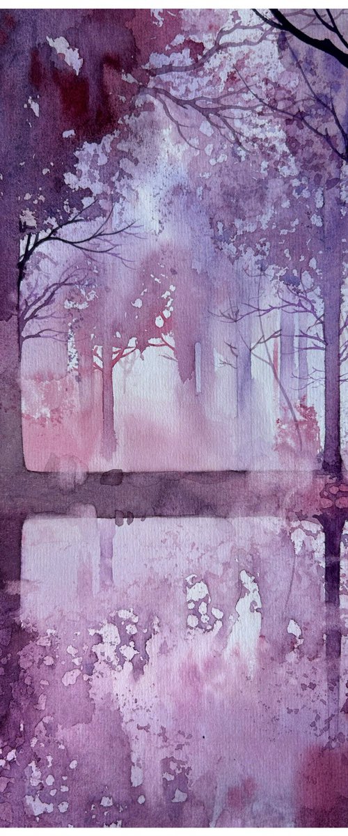 Silence of the purple morning by Nazar Grunyka