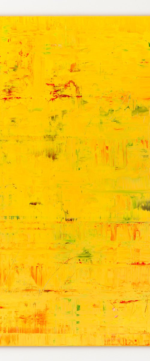 Yellow abstract painting GF749 by Radek Smach