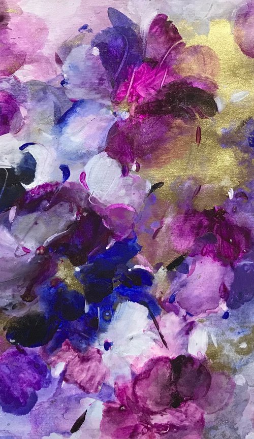 Abstract floral painting by Archana Bhardwaj