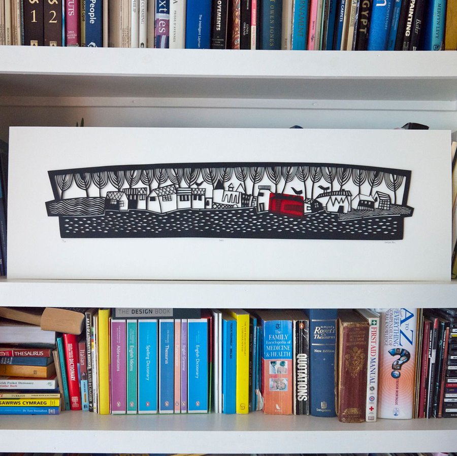 COAST PAPERCUT Print by Caroline Rees Artfinder