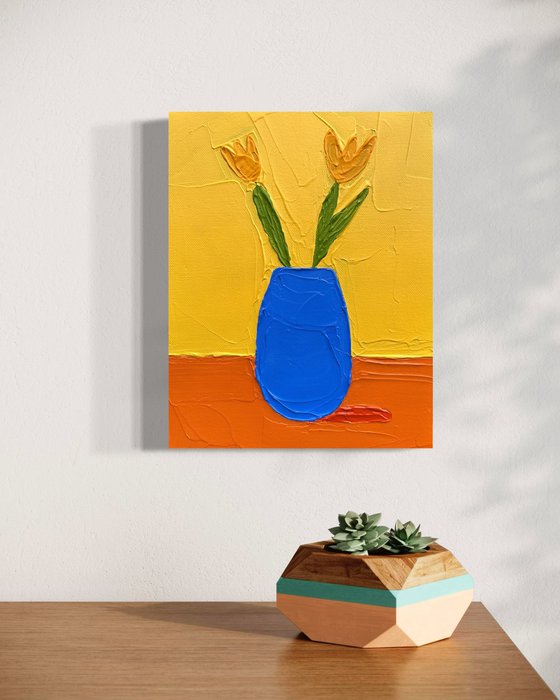 Still life with tulips
