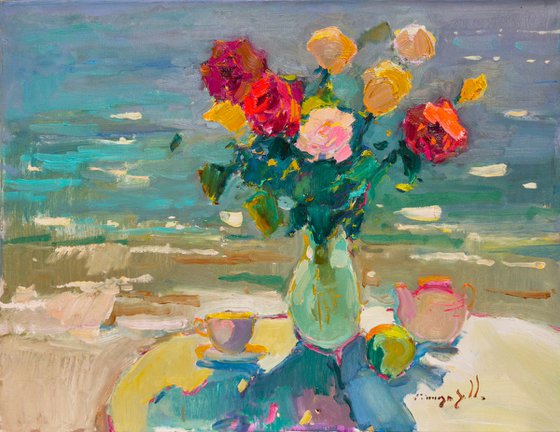 Roses Near the Sea