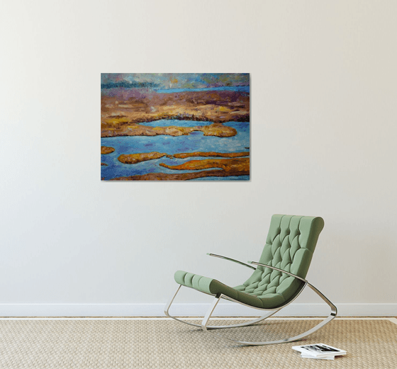 Iceland Large Original Oil Painting on Canvas
