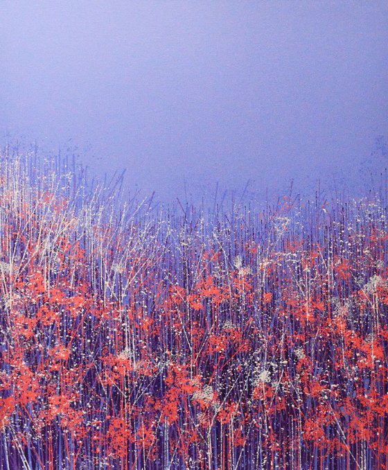 Wild Flowers Under A Lilac Sky