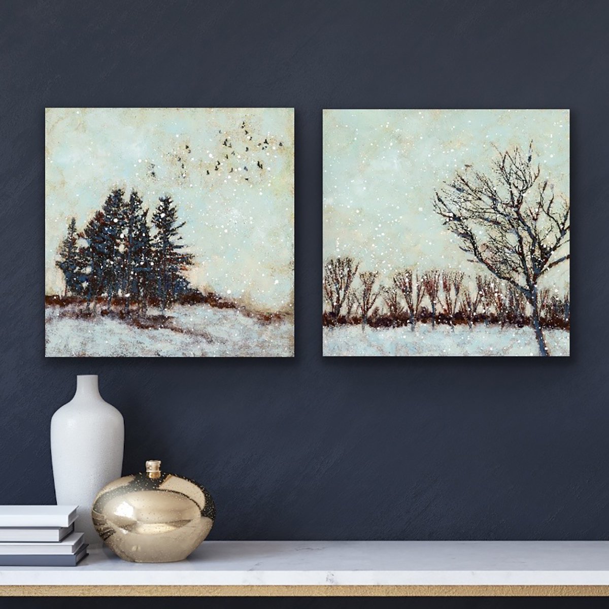 Impressionistic Painting , The Sound Of Snow By Melinda Macdonald, 16 X 8, Artwork For Sale On Artfinder