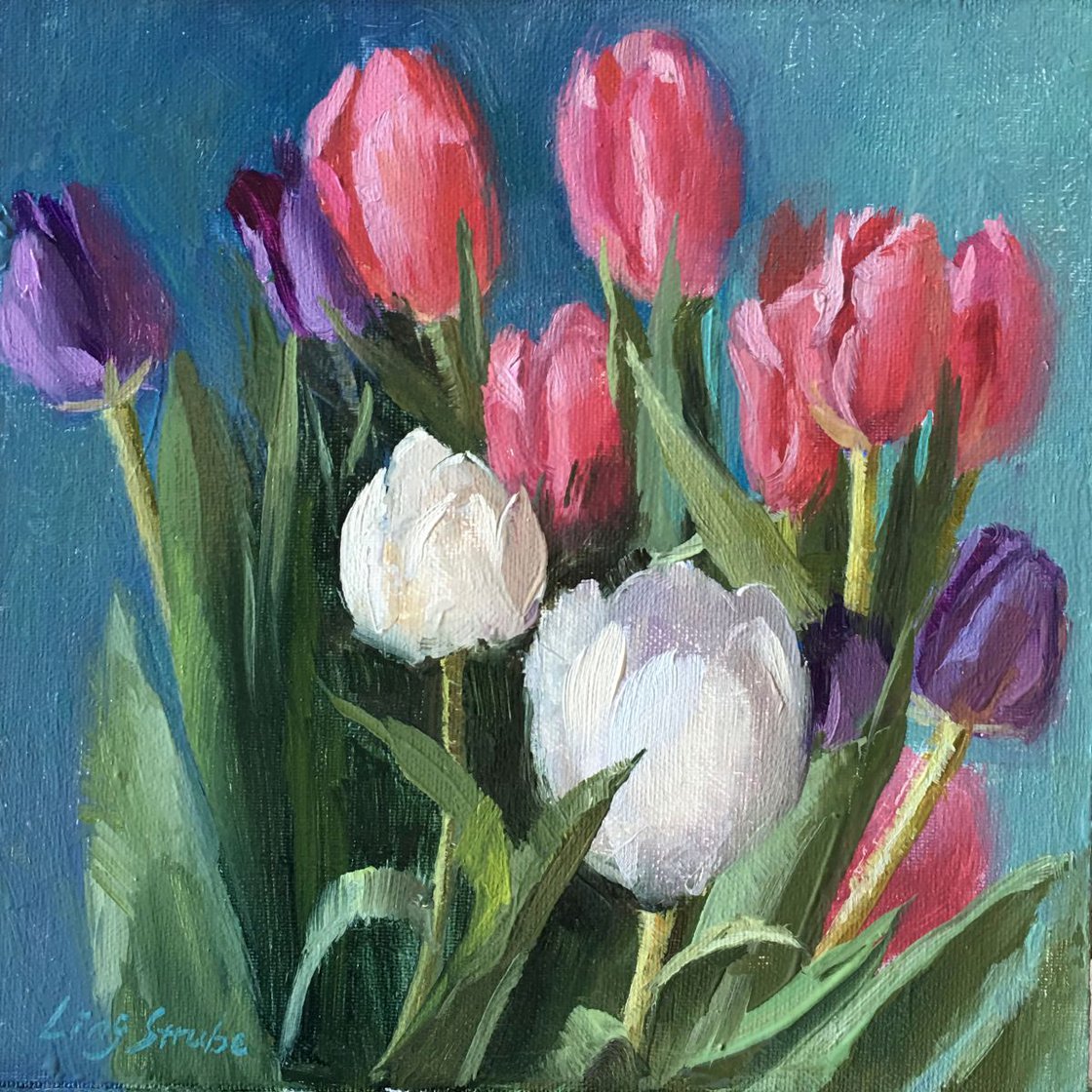 Tulips Oil Painting By Ling Strube Artfinder