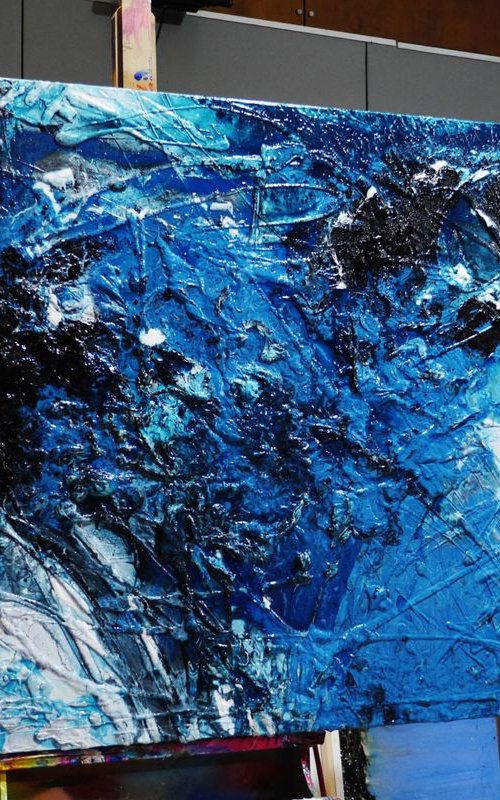 Deep Southern Avocado Smash 160cm x 100cm Huge Texture Abstract Art by Franko