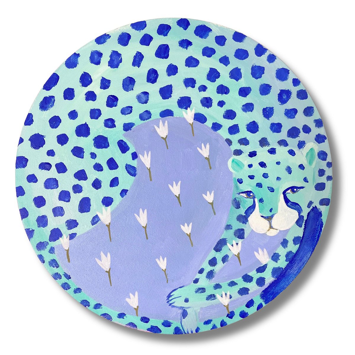 Surrealistic Animal Acrylic Painting By Daria Borisova, 12 X 12, Spring, Original Artwork