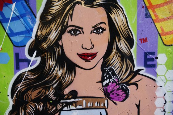 Simply Beautiful 200cm x 80cm Mel Ramos Nude Batman Textured Urban Pop Art